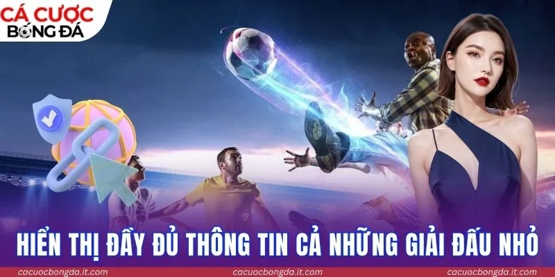 Hiển thị đầy đủ thông tin cả những giải đấu nhỏ